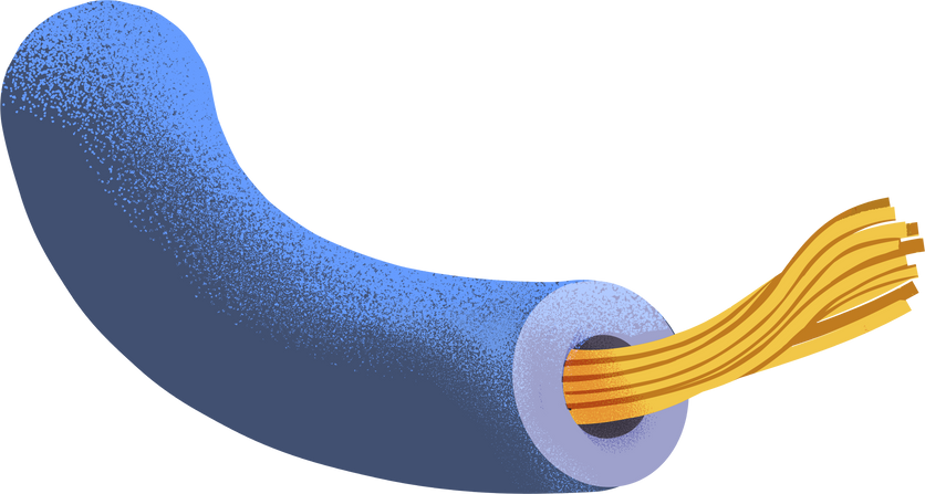 Stippled Blocky Wire Cross Section